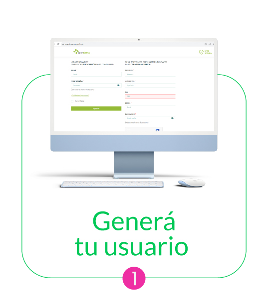 Genera usuario