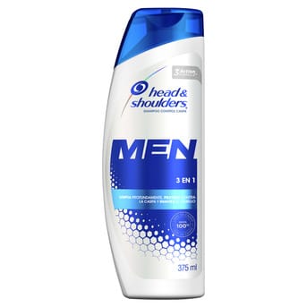 Shampoo Head & Shoulders 3 en 1 para Hombres 375ml