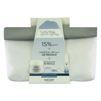 Tratamiento Antiarrugas Vichy Liftactiv Supreme Piel Normal a Mixta 50ml + Mineral 89 + Neceser