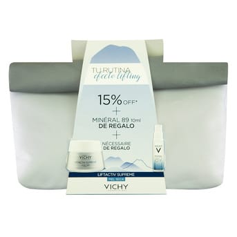 Tratamiento Antiarrugas Vichy Liftactiv Supreme Piel Seca 50ml + Mineral 89 + Neceser