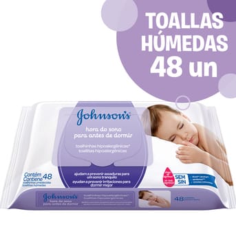 Toallitas Húmedas Bebé Johnson's Baby Hora del Sueño 48un