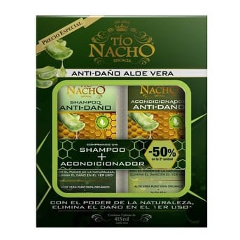 Promo Tio Nacho Anti-Daño Aloe Vera Shampoo + Acondicionador