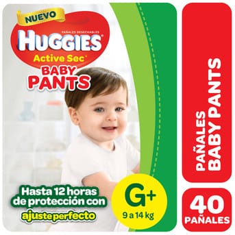 Pañal Huggies Active Sec Baby Pants Regular