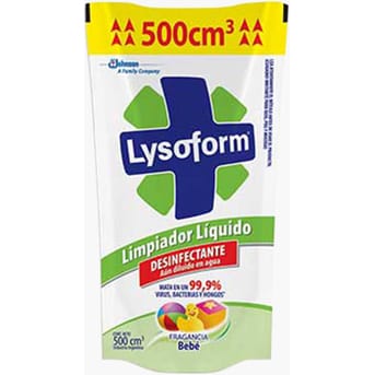 Repuesto Limpiador Líquido Desinfectante Lysoform Bebé 500ml