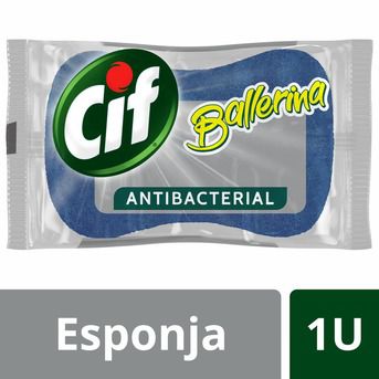 Esponja Cocina Baño Cif Ballerina Antibacterial 1un