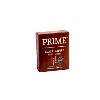 Preservativos Prime Dual Pleasure Placer 2 en 1 x 3un