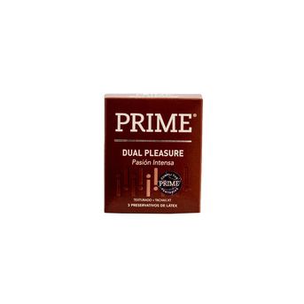 Preservativos Prime Dual Pleasure Placer 2 en 1 x 3un