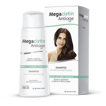 Shampoo Megacistin Antiage Brillo+Volumen+Suavidad 200ml