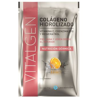 Vitalgen Colágeno Hidrolizado Naranja 15 Sobres x 12g