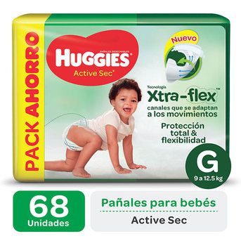 Pañales Huggies Huggies Active Sec Xtra-Flex Promopack