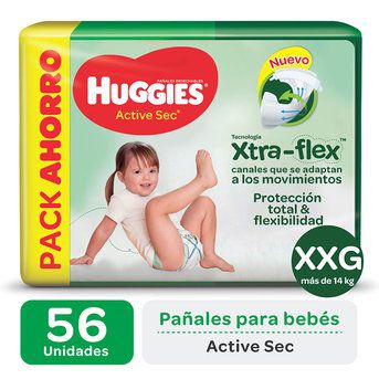 Pañales Huggies Huggies Active Sec Xtra-Flex Promopack