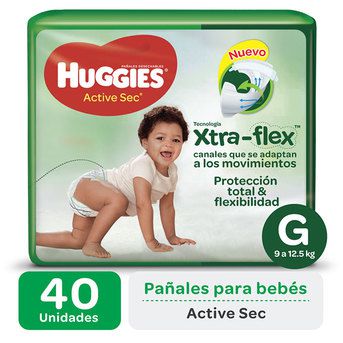 Pañales Huggies Huggies Active Sec Xtra-Flex Ultrapack