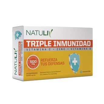 Triple Inmunidad Natuliv Vitamina C+Zinc+Vitamina D Defensas