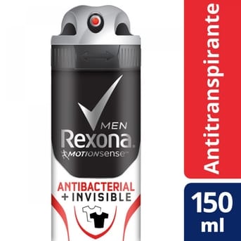 Desodorante Rexona Men Antibacterial Invisible 150ml (90g)