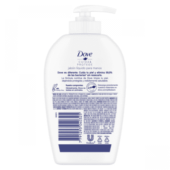 Jabón Líquido Dove Antibacterial Cuida & Protege 250ml