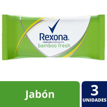 Jabón en Barra Rexona Bamboo Fresh 125g Pack 3un
