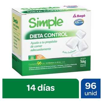 Bagó Simple Dieta Control Chicles Confitados x 96 Unidades