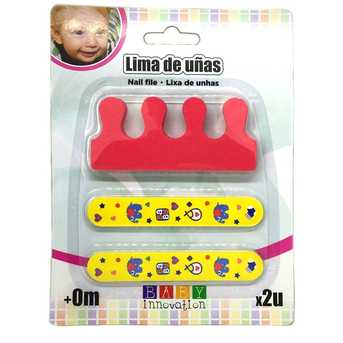 Baby Innovation Lima De Uñas C/separador Dedos Amarillo Rojo