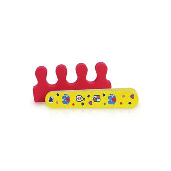Baby Innovation Lima De Uñas C/separador Dedos Amarillo Rojo