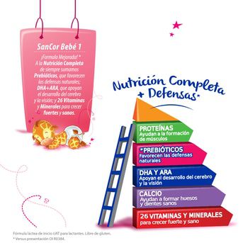 Sancor Bebe 1 Nutrición Completa Leche en Polvo x 800g, Sancor Leches  Infantiles - Farmacia Los Alamos