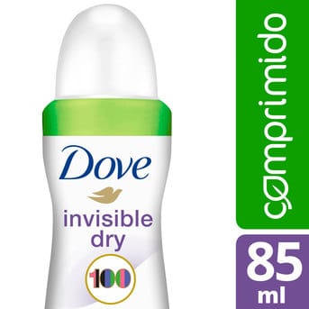 Desodorante Antitranspirante en Aerosol Comprimido Dove Invisible Dry 85ml