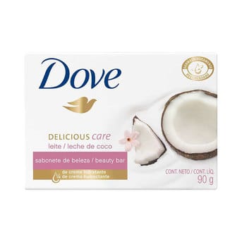 Jabón Pastilla Individual Dove Leche de Coco 90g