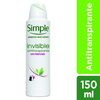 Antitranspirante Piel Sensible Simple Invisible 150ml