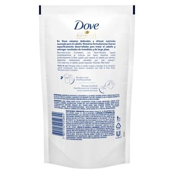 Shampoo Recarga Económica Dove Reconstrucción Completa 180 ml