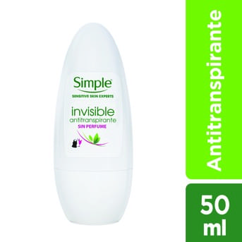 Antitranspirante Roll On Simple Invisible 50ml