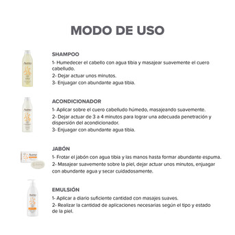 Combo Aveno completo Shampoo- Acond- Jabón- Emulsión
