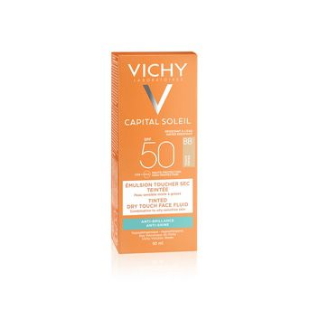 Crema color y protección FPS 50 Idéal Soleil BB toque seco 50ml de Vichy