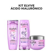 Kit Elvive Hidra Hialurónico Shampoo Acondicionador y Crema