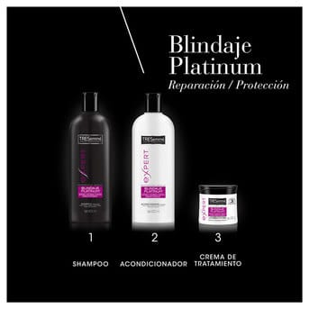 Shampoo TRESemmé Blindaje Platinum 400ml