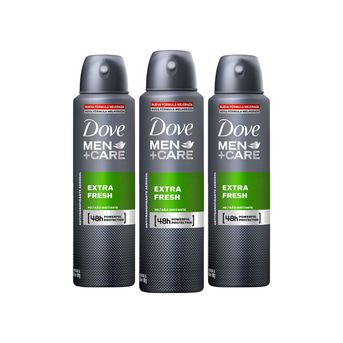 Kit Dove Men Care Extra fresh desodorante x 3 unidades