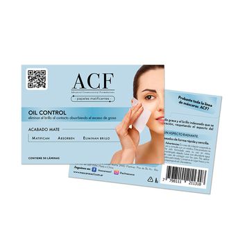 Acf Oil Control Papel Matificante Elimina Brillo Facial