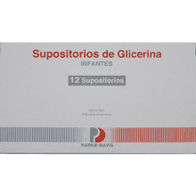 SUPOSITORIOS DE GLICERINA Inf.sup.largos x 12