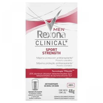 Desodorante Crema Rexona Men Clinical Sport A/T Strength 48g