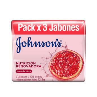 Jabón Adulto Johnson's Nutrición Renovadora 125g x 3un