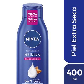 Crema corporal hidratante NIVEA Milk Nutritiva 5 en 1 400 ml