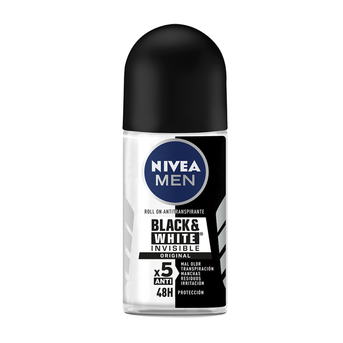 Desodorante NIVEA MEN Invisible B&W Roll On x 50 ml