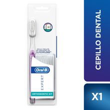 Kit Oral-B Expert Cepillo Dental Ortodoncia Medio 1 Un + Hilos Dentales 50 Un