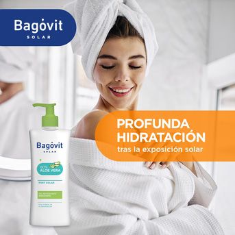 Gel Post Solar Refrescante Bagóvit con Aloe Vera al 80%  por 350 gr