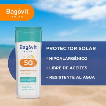 Protector Solar para chicos Family Care Kids Bagóvit Solar FPS 50 por 200 ml