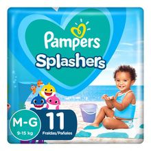 Trajes de Baño Desechables Pampers Splashers Baby Shark M-G 11 Un