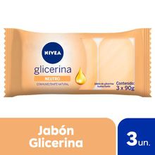 NIVEA Jabón Glicerina Neutro Pack 3u 90g