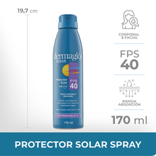 Protector Solar Dermaglós FPS40 Spray Continuo x170ml