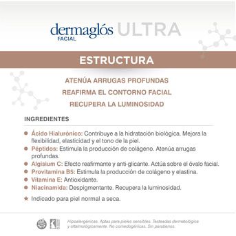 Crema Dermaglós Hidratante Día FPS30 Ultra Estructura x50g
