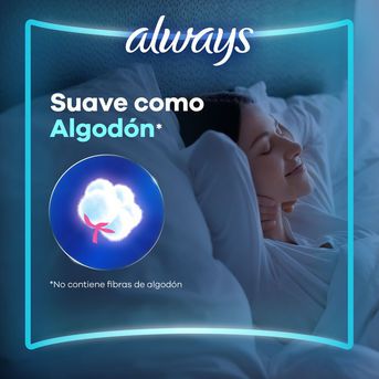 Toallitas Femeninas Always Nocturna Suave Máxima Protección 8u
