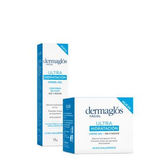 Kit Facial Dermaglós Ultra Hidratante Crema Contorno Ojos