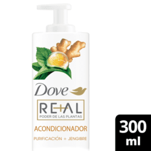 Acondicionador Dove Real Poder De Las Plantas Purificación + Jengibre 300ml